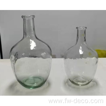 clear recycled glass bottle vases